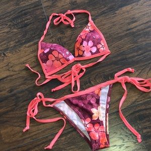 NWT Floral Brazilian Bikini Set